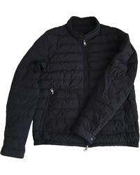 Moncler Mantel Classic en Polyester Marine - Bleu