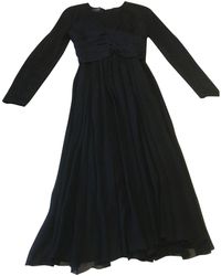 Chanel Seide Maxi kleid - Schwarz