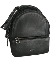 Max Mara Black Leather Backpacks