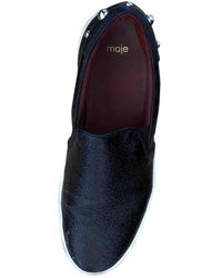 Maje Black Patent Leather Trainers