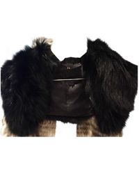 Maje Black Fox Coats