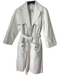 Chanel Impermeabile in pelle bianco