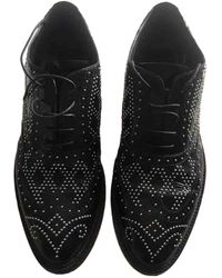Burberry Leather Lace Ups - Black