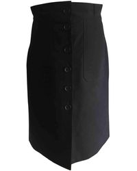 Maje Black Cotton Skirt