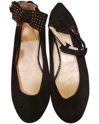 Sandro Leder Ballerinas - Schwarz