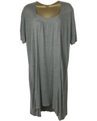 Sandro Leinen Midi kleid - Natur