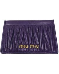 Miu Miu Leder Kartenhalter - Lila