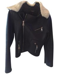 Maje Black Leather Leather Jacket