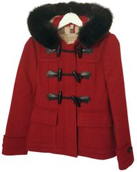 Burberry Red Fur Coat