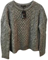 Maje Grey Wool Knitwear - Gray