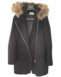 Sandro Fall Winter 2018 Wolle Mäntel - Schwarz