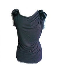 Valentino \n Black Viscose Top - Blue