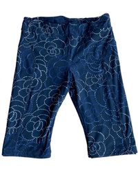 Chanel Shorts in Cotone - elastan Blu