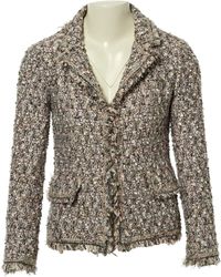 Chanel Vest \N en Laine Gris - Multicolore