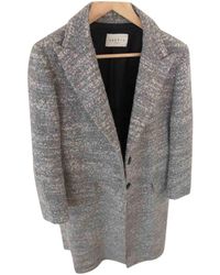 Sandro Fall Winter 2018 Grey Tweed Coats - Gray