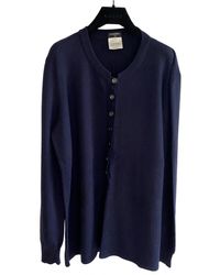 Chanel Wolle Cardigan - Blau