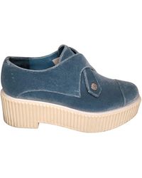 Chanel Samt Mokassins - Blau