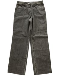 Chanel Pantalons en Denim Gris