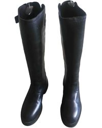 Marni Leder Reiterstiefel - Schwarz