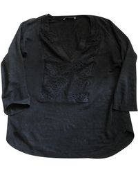 Sandro Leinen Bluse - Schwarz