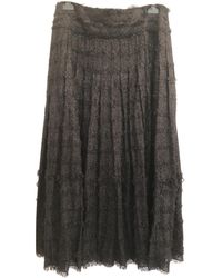 Chanel Maxi gonna in Seta - Nero