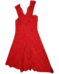 Sandro Spitze Mini kleid - Rot