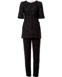 Chanel Chaqueta en poliéster negro