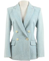 Balmain Vest en Denim Bleu