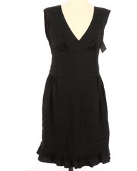 Sandro Leinen Kleider - Schwarz