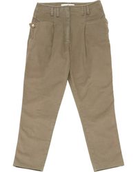Stella McCartney Pantaloni in cotone marrone \N