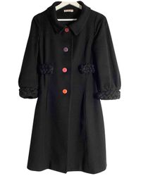 Marni Wolle Mantel - Schwarz
