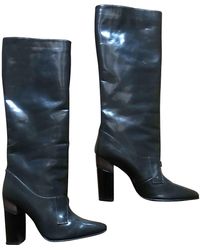 Marni Leder Stiefel - Grau