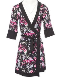 Diane von Furstenberg Seide Midi Kleid - Mehrfarbig