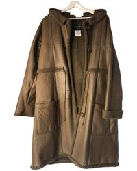 Chanel Cappotto in Mouton - Marrone
