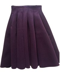 Maje Burgundy Polyester Skirt - Purple