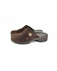 Chanel Leder Clogs - Braun