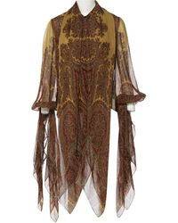 Valentino \n Brown Silk Top