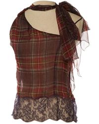 Valentino \n Multicolour Silk Top - Brown