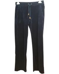 Moncler Pantalons en Coton Marine - Bleu