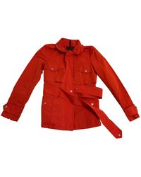 Moncler Trenchs en Polyester Rouge