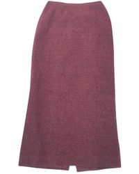 Chanel Wolle Maxi Rock - Mehrfarbig