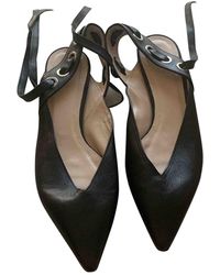 Sandro Leder Ballerinas - Schwarz