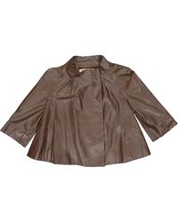 Marni Chaqueta en cuero marrón \N