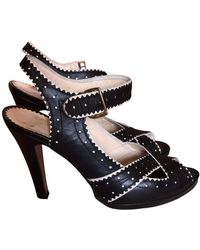 Max Mara Leather Sandals - Blue