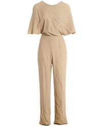 Valentino \n Beige Silk Jumpsuits - Natural