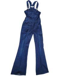 Stella McCartney Blue Cotton Jumpsuits