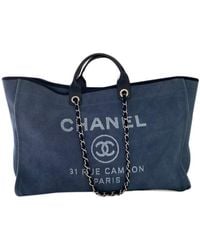 Chanel Deauville Shopper - Blau