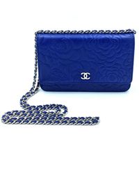 Chanel Wallet On Chain Leder Cross Body Tashe - Blau