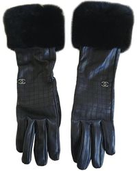 Chanel Guantes largos de Cuero - Negro