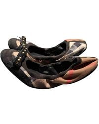 Burberry Cloth Ballet Flats - Natural